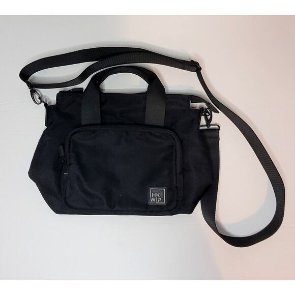 IHKWIP Black Purse Travel Bag Tote Crossbody Strap Zipper Pockets Organizer - Picture 2 of 14